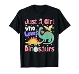 Just a Girl Who Loves Dinosaurs Kid Teen Toddlers Women Dino T-Shirt