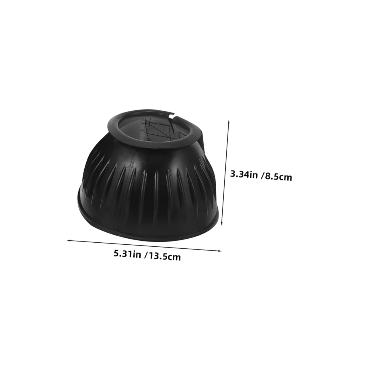 Pferdeglockenstiefel mit Anti Rutsch Schutz, 4 Stück aus Gummi, Schwarz