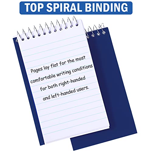 Image of Teling 150 Pcs Spiral Memo Pads Bulk, 3 x 5 Inch Small Note Pads, Pocket Notebooks with 75 Sheets College Ruled Lined Paper, Top Bound Mini Spiral Notepad for Back to School Gifts Office Home Supplies