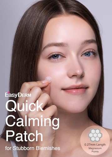 EasyDerm Quick Calming Magnesium Pimple Patches – Acne Spot Treatment with Tweezers & Ampoule, 10 Patches, Zit Sticker, Daewoong Pharmaceutical, Summer Season Travel Essentials