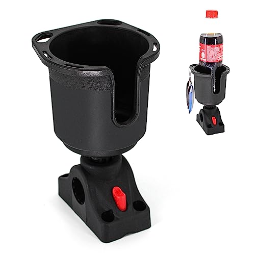 Xproutdoor Kayak Cup Holder with Mount Bracket - Kayak Drink Holder and Fishing Tool/Lures Storage - Kayak Accessories for Fishing - Kayak Track Mount Installation