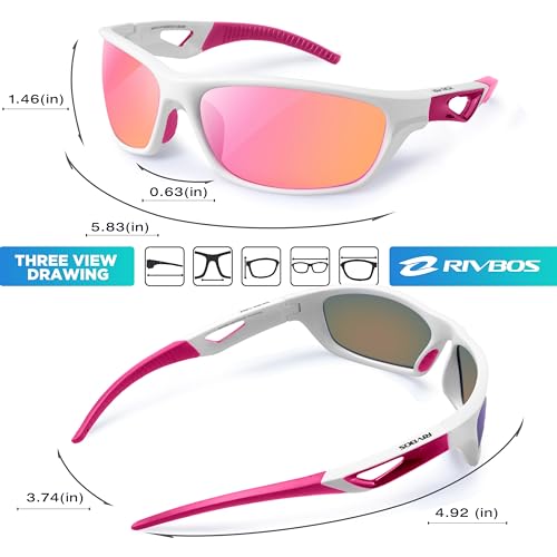 Image of RIVBOS Sunglasses for Men Women Polarized UV Protection Sports Fishing Driving Shades Cycling RB833