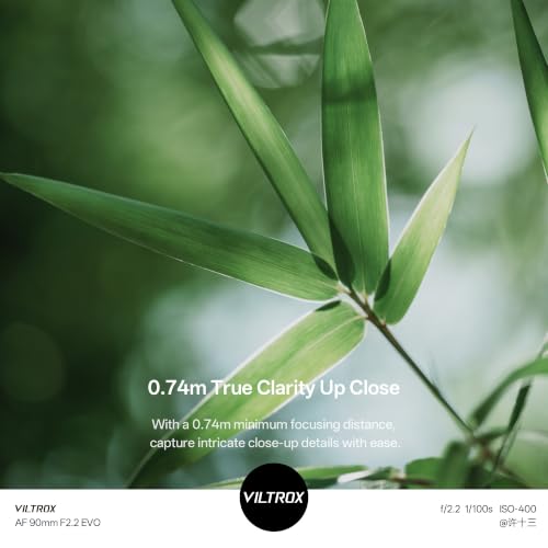 Image of VILTROX 90mm F2.2 EVO E Lens Telephoto APS-C Autofocus Large Aperture Prime Lens Compatible with Sony E-Mount Mirrorless Cameras ZV-E10 II EV10 a6600 a6400 A7IV A7CII A7RV FX3 A7SIII A7C A1 A9 A9II