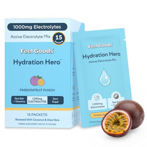 Image of Feel Goods Hydration+, Sugar Free Electrolyte Powder Packets - 15 Count