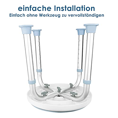 Lospitch Sgabello da doccia girevole a 360°