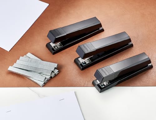Image of Bostitch Office No-Jam Premium Desktop Stapler, Full-Strip, Black, 1,250 Staples Included, 3-Pack