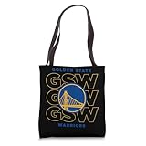 NBA Golden State Warriors Stacked City Logo Black Tote Bag