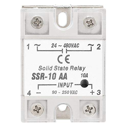 Relais à semiconducteurs pour l'éclairage aérospatial SSR-10 AA 10A Entrée 90-250V AC Sortie 24-480V AC