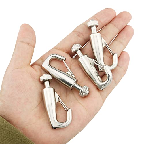 Image of 4PCS Adjustable Hooks Wire Rope Hanger Adjustable Metal Art Gallery Display Wire Rope Hanger Hooks Gallery Picture Hanging System Accessories