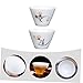 Imagen de Zerodeko Tazas de Té de Cerámica Fina 2 Piezas Diseño Tradicional de Sombrero Cónico Vajilla Delicada para Hogar Uso para Té Kung Fu Tazas Retro en Casa