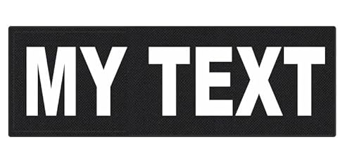 Custom Tactical ID Patch - 6x2, on 500 Denier Nylon Fabric with Hook Backing - Black