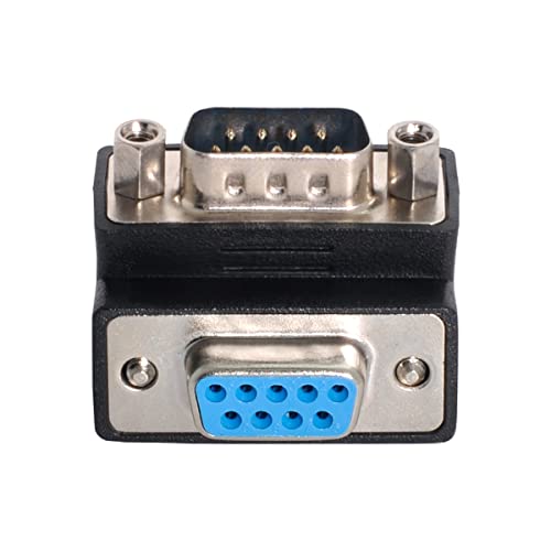 Cablecc DSUB D-SUB RS232 9PIN MALE TO FEMALE UP RIGHT ANGLED 90 DEGREE EXTENSION ADAPTER - Image 3