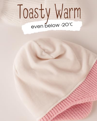 FURTALK Toddler Winter Hat Baby Pom Pom Beanie Boys Girls Kids Knitted Fleece Lined Cap2