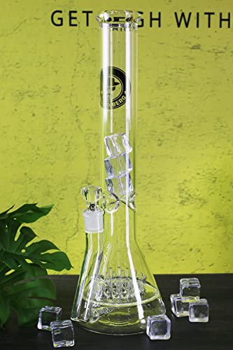Heisenberg Big Bud Glasbong Höhe 42cm Beaker mit Eiskerben 18.8 Percolator Bongs NS19 – Bild 7