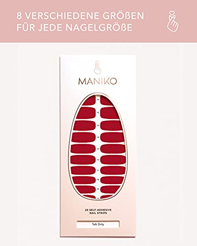 MANIKO® Talk D*rty - Selbstklebende Nagelfolie aus Nagellack - Nagelaufkleber für bis zu 4 Anwendungen - Vegan… – Bild 5