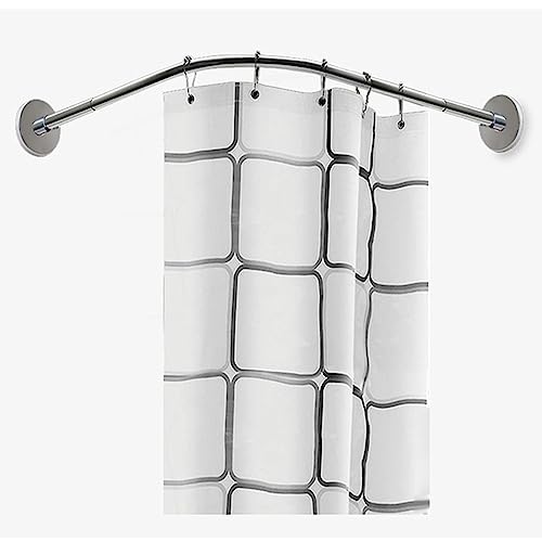 Tringle à rideau de douche d'angle en L réglable pour régler les problèmes d'espace