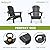 nevilywood Folding Adirondack Chair, Ergonomic Extended Backrest, HDPE All-Weather, 400lbs Capacity, Maintenance-Free, Cup Holder, ?Black?- Outdoor Patio & Firepit Chair