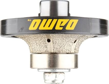 DAMO 1/2 inch Demi Bullnose Half Roundover Diamond Hand Profiler Router Bit Profile Wheel with 5/8-11 Thread for Granite Concrete Marble Countertop Edge