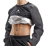 HOTSUIT Men's And Womens Sauna Suit Jacket Anti Rip Gym Workout Pullover Sauna Sweat Jacket, Grey, XL