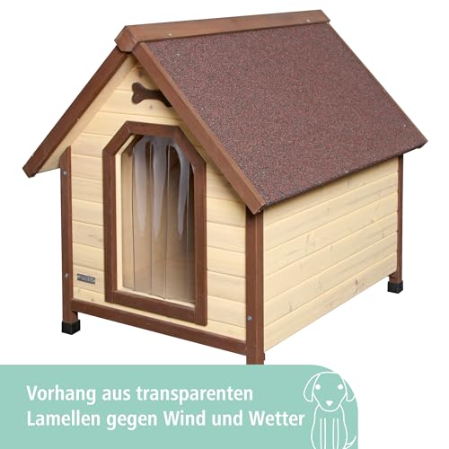 Kerbl Pet Hundehütte 4-Seasons, Hundehaus, 100x83x94cm, Holz, Kunststoff, Hunde, wetterfestes Dach, wärme- und kälteisoliert