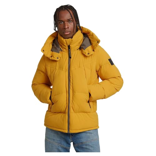 G-Star Para Hombre G- Whistler Padded Hooded Jacket 2.0, Amarillo (dk spice D25345-D518-8171), M