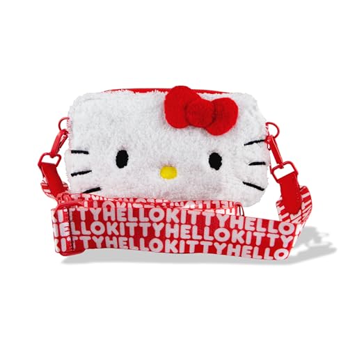 Sonix x Sanrio Plush Phone Wallet - Fuzzy Character Crossbody Bag, Furry Phone Bag, Universal Smartphone Purse - Hello Kitty