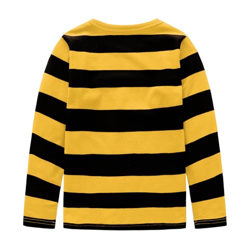 Image of Boys Rainbow Striped Shirt Cotton Long Sleeve T-Shirts