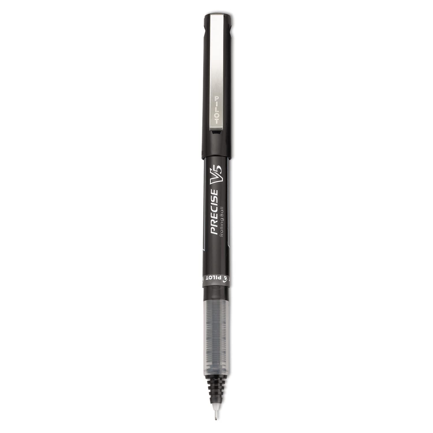 PILOTPrecise V5 Stick Rolling Ball Pens, Extra Fine Point, Black Ink, 6 Pens 35334