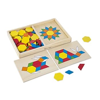 Gift Pattern Blocks and Boards Set Book