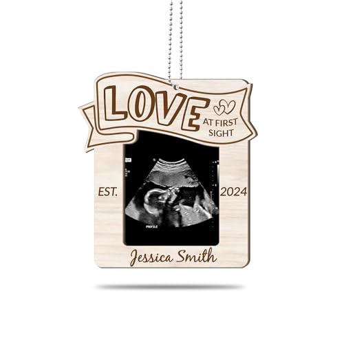 SUNGHENON Personalized Ultrasound Picture Frames - Love At First Sight, Love At First Sight Frame Ultrasound, Sonogram Picture Frame
