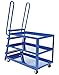 Vestil SPS-HD-2852 Hi-Duty Stockpicker Trucks, Steel, 1000 lbs Capacity, overall W x L x H (in.) 27.875 x 56.125 x 73.1875, bottom shelf width/length (in.) 27-1/2 x 51, top shelf height (in) 37-13/16, step spacing (in.) 10, 3 Shelves