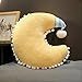 hokkk Sfere di Neve Cuscini di Peluche Colori di Caramelle Nuvola Corona Luna Stella a Forma di Cuore Cuscino Camera Lettino Decor Biancheria da Letto 40 cm * 25 cm Luna Gialla