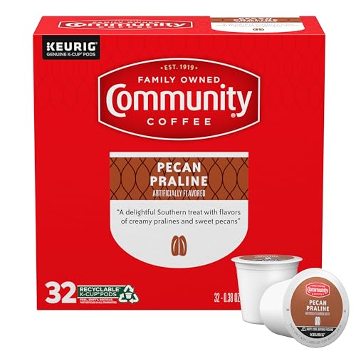 Image of Community Coffee Pecan Praline Medium Roast Single Serve Keurig K-Cup Pods 32 ct Box