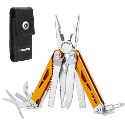 Multitool, 21-in-1 Multi Tool Pliers with Safety Locking and Spring-Action Scissors, Heavy-duty Stainless Steel Multi-tool Set with Nylon Sheath for Work, Home, Garden, DIY & Auto