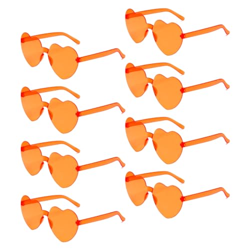 8PCS Heart Sunglasses Colorful Heart Shaped Sunglasses Bulk Sun Glasses for Bachelorette Party Favors Halloween