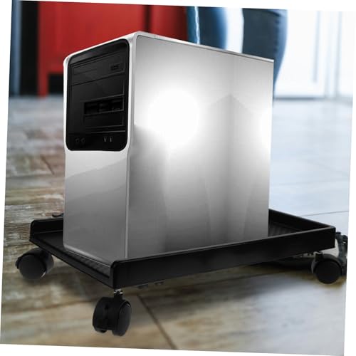 Soporte móvil para torre de CPU NUOBESTY con ruedas, soporte para computadora de escritorio, diseño elegante para uso en oficina y hogar miniatura 3