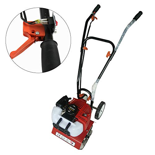 52CC Mini Garden Tiller Cultivator 2HP Petrol Engine Powerful Machine 2 Stroke 6500Rpm 1.2L Cultivator for Farm Plant Garden Yard Lawn Tilling Soil Tool