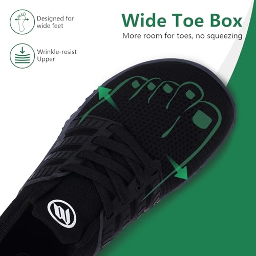 Image of Hike Barefoot Shoes for Women Men Footwear, Minimalist Zero Drop Wide Toe Box Non-Slip Walking Sneakers, Lightweight Comfortable Casual Shoe Training Running Gym Fashion Sneakers