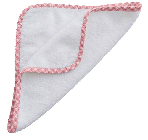 Image of Channing & Yates Premium Boutique Baby Washcloths - (6-Pack) Organic Plush Washcloths 2X Thick & Soft - Helps Eczema - Adult Face Washcloths - (Pink on White)