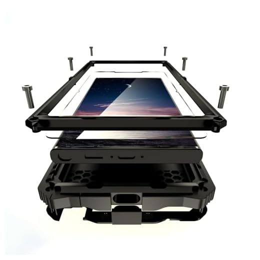 Lunivop Capa para Samsung Galaxy S25 Ultra de metal resistente para proteção de lente de tela integrada à prova de poeira resistente de grau militar [as impressões digitais não funcionam] preta