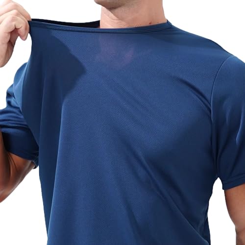 5 Pack Men’s Short Sleeve Active Athletic Running T Shirts for Men Gym Workout Moisture Wicking3