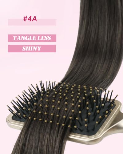 Image of YoungSee Micro Loop Hair Extensions Real Human Hair Mocha Brown Micro Ring Hair Extensions Human Hair Ash Brown Micro-Beads Hair Extension 22 Inch 50 Strands 57g for Weddings