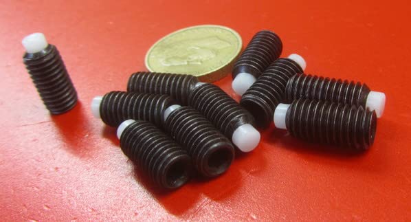 Black Oxide Steel Nylon Tip Set Screw M8 × 1.25mm x 16 mm Thread Length 10 pcs