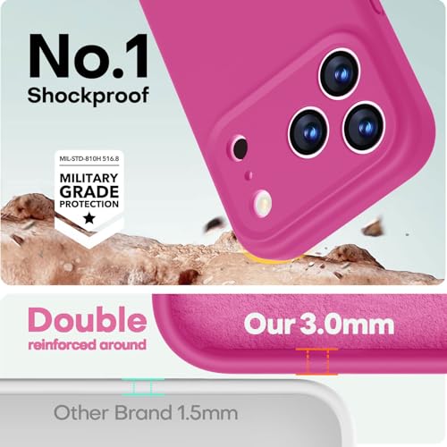 Image of LOVE 3000 Designed for iPhone 17 Pro Max Case, Premium Silicone [Compatible with Magsafe][Soft Anti-Scratch Microfiber Lining] Shockproof Protective Phone Case for Men Women 6.9 inch, Pitaya