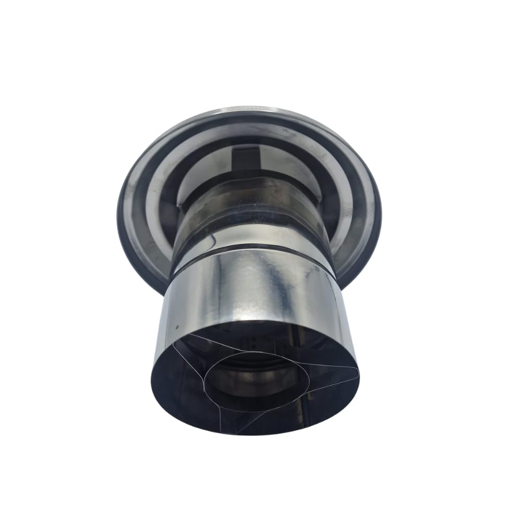 Outbacker Firebox Flue Cowl 60mm - Rain Cap for Firebox Stove Flue System - Stainless Steel or Black (Silver)