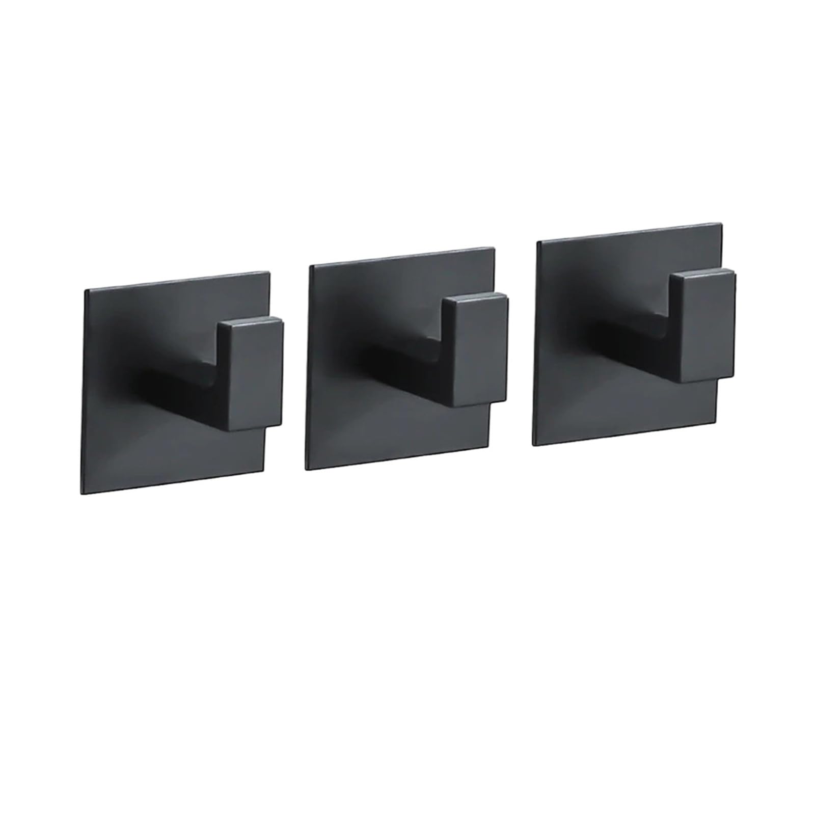Gancho Adhesivo Fuerte for Pared, Perchero Colgante, Colgador de Ropa, Gancho for Bata de Ducha, Ganchos for Toallas de baño y Cocina, Color Negro, 1-4 Uds.