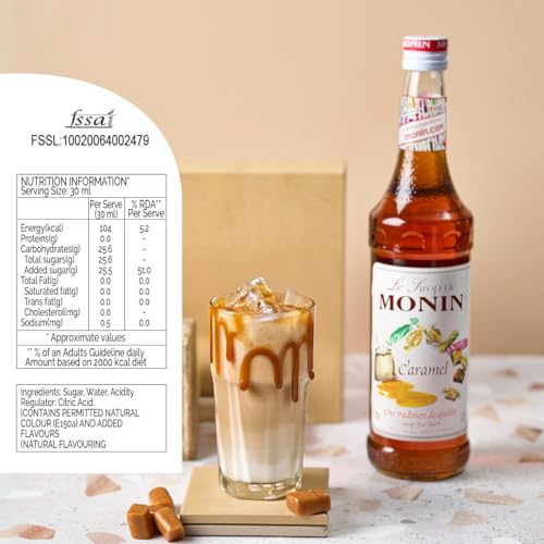 Image of Monin Caramel Syrup, 23.66 fl oz / 700 ml