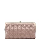 Hobo Womens Leather Vintage Lauren Quilted Embossed Clutch Purse (Ash)