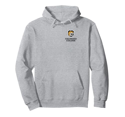Colorado College Tigers Left Chest Icon Gray Pullover Hoodie