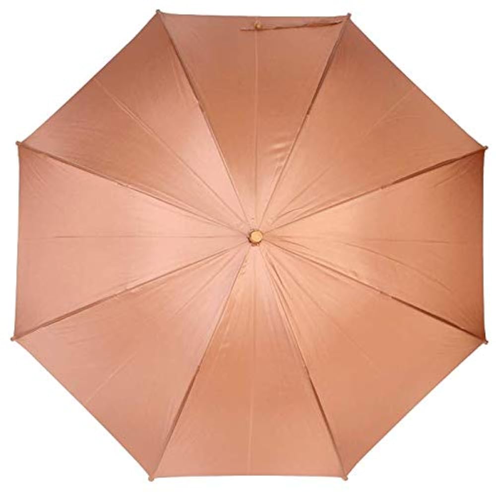 Amazon | [ワカオ] レディース 雨傘 長傘 バンブーハンドル 深